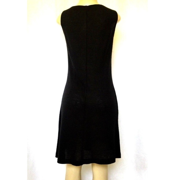 Saniya Khan Dress Black Sleeveless Knit Gold M - Picture 2 of 8